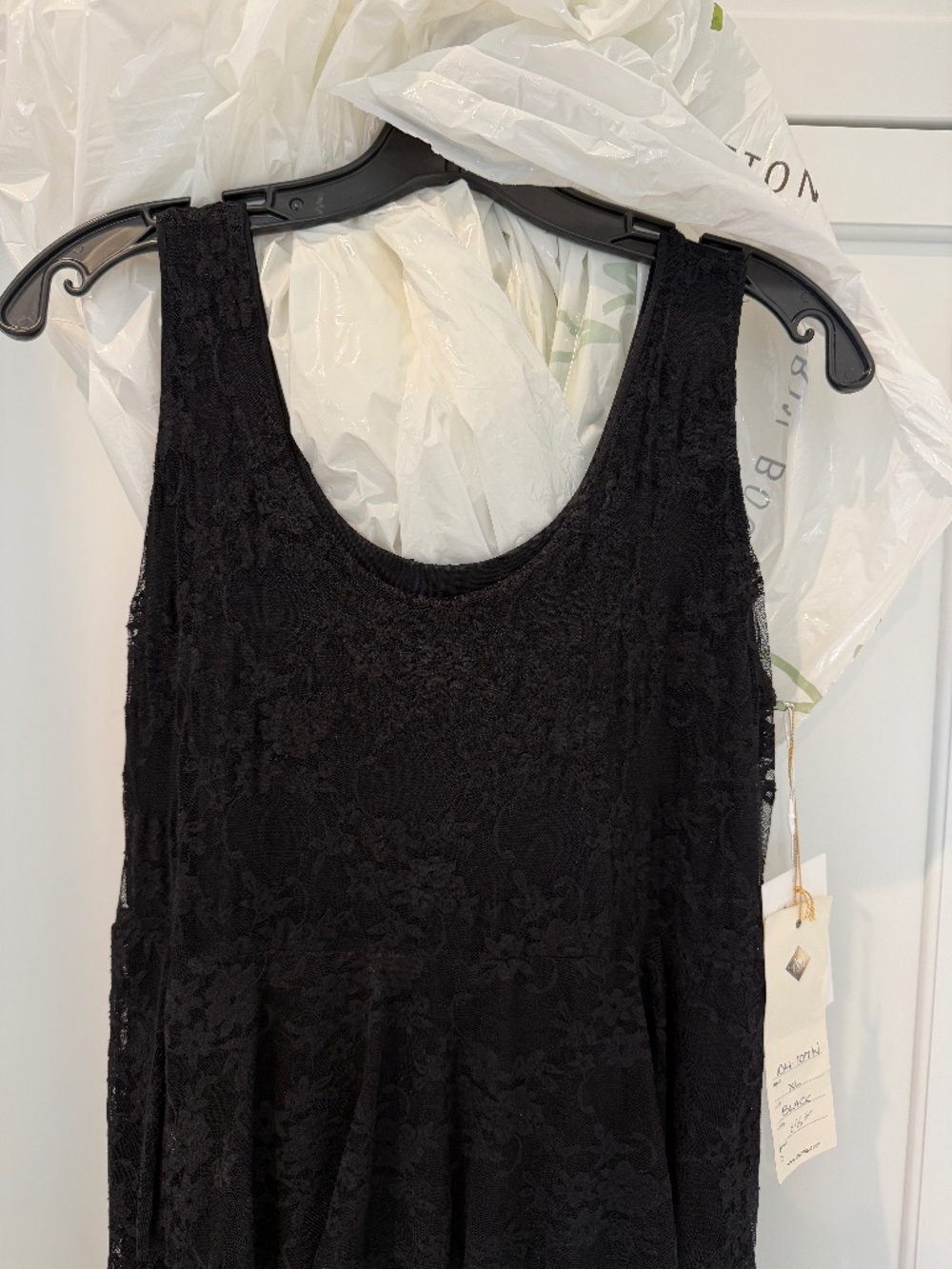 Sara Mique black formal lace gown